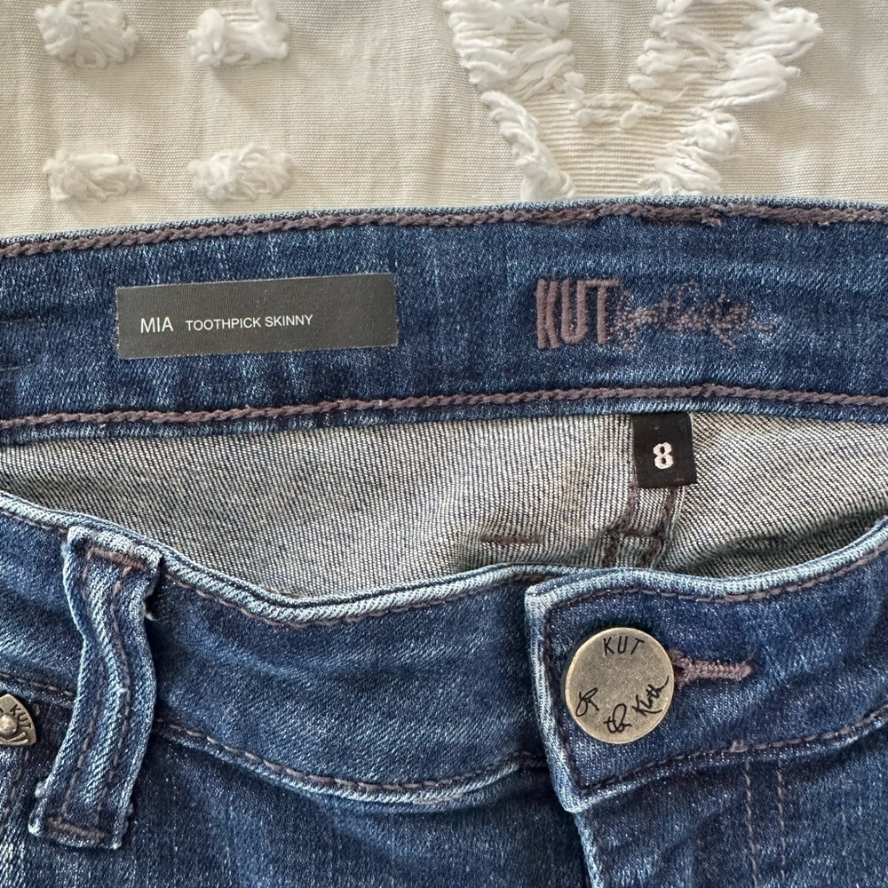 Kut from the Kloth Mia Toothpick Skinny Jeans - Dark Blue